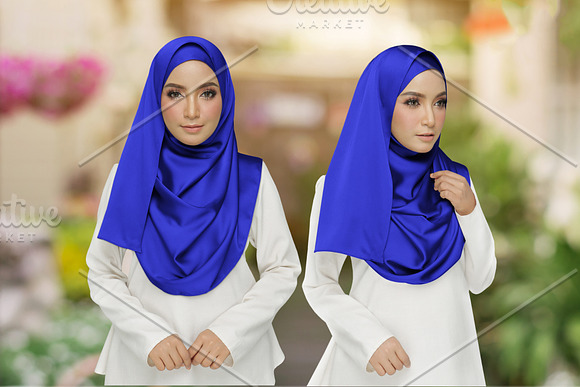 Download Satin Hijab Mockup Set Creative Photoshop Templates Creative Market