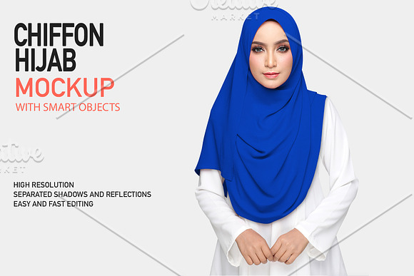 Download Chiffon Hijab Mockup Set Creative Market