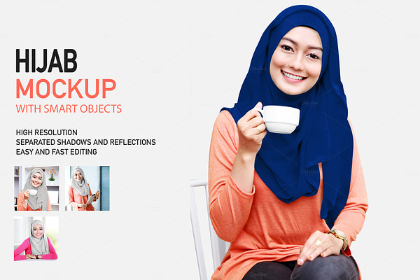 Download HIJAB MOCKUP SET | WITH 3 PSD FILES | Creative Photoshop ...