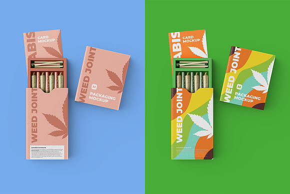 Download Weed Joint Packaging Mockup 3 Psd Creative Photoshop Templates Creative Market