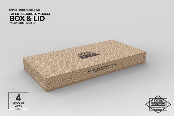 Download MediumRectangle Paper Box&Lid Mockup | Creative Photoshop ...