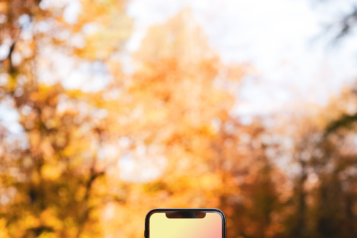 Download iPhone X - Autumn Mockups | Creative Photoshop Templates ~ Creative Market