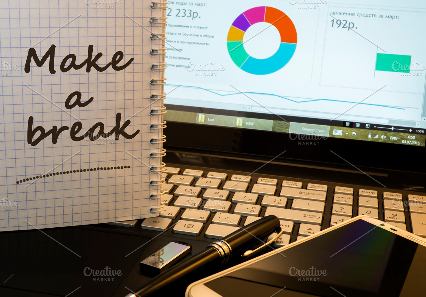 make-a-break-in-notepad-business-images-creative-market