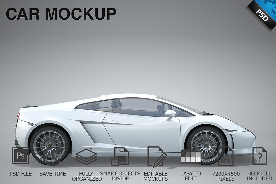 Download Car Mockup 11 Creative Photoshop Templates Creative Market