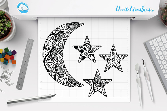 Download Moon Svg Bundle Mandala Pre Designed Photoshop Graphics Creative Market