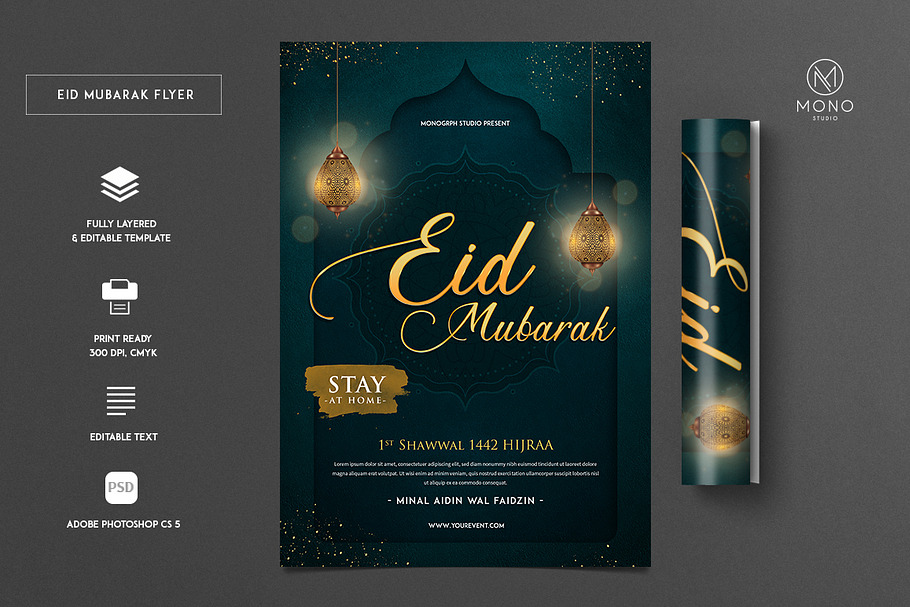 Eid Mubarak Flyer Creative Templates Creative Market