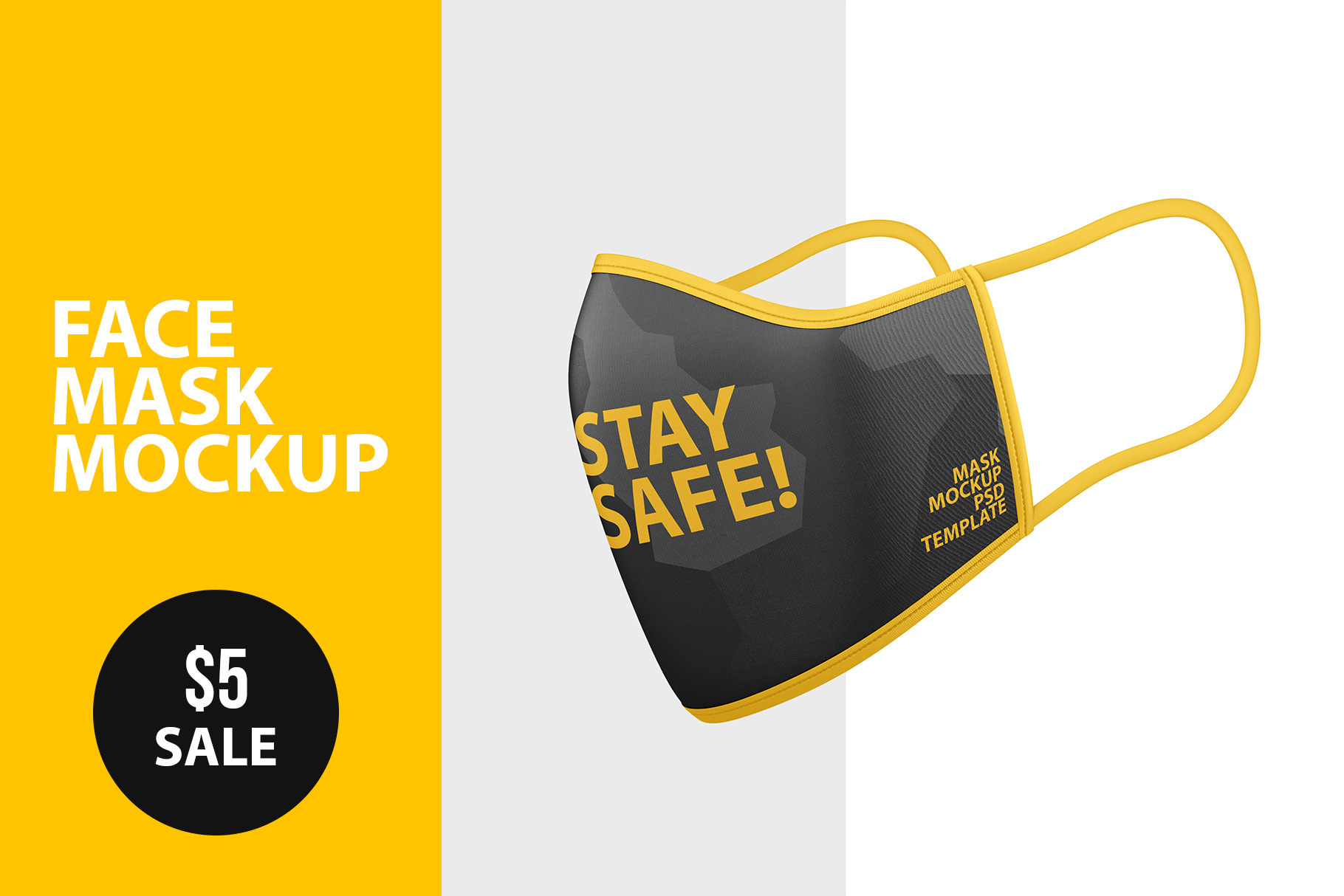 Download Face Mask side view PSD Mockup | Creative Photoshop ...