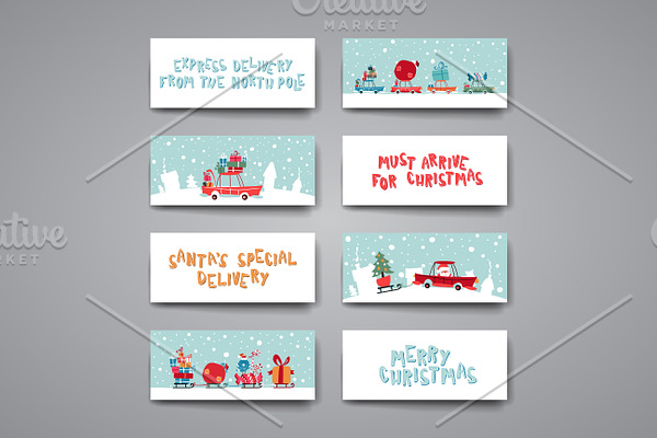 Merry Christmas Card Template | Creative Illustrator Templates ~ Creative Market