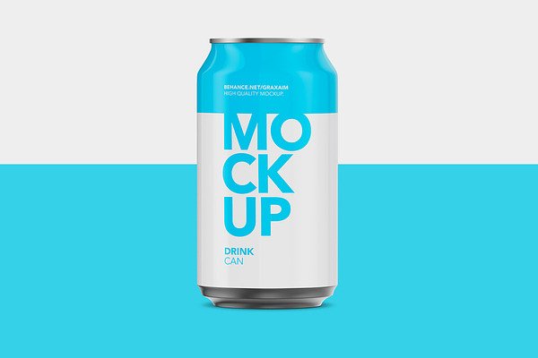 Download Glossy Aluminium Can Mockup 500ml Creative Photoshop Templates Creative Market