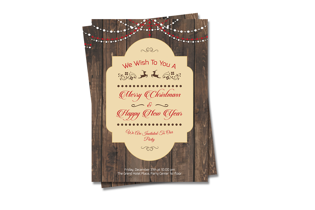 Christmas Invitation Template - V147 | Creative Photoshop Templates