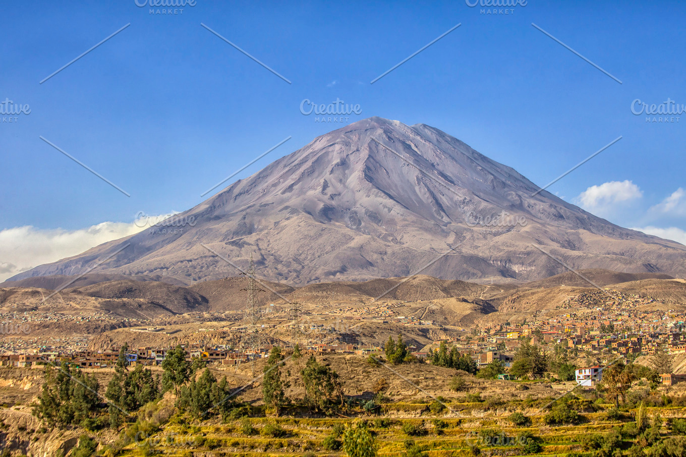 Misti Volcano at Arequipa, Peru | Nature Stock Photos ~ Creative Market