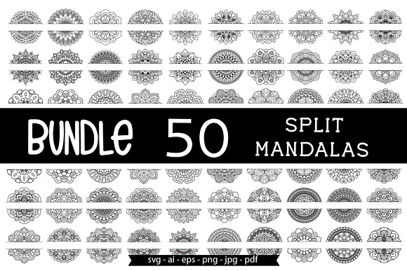 Download Split Monogram Bundle Pre Designed Photoshop Graphics Creative Market