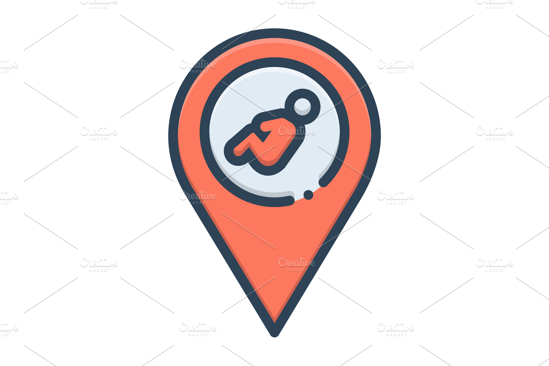 Place Of Birth Icon Pre Designed Illustrator Graphics Creative Market