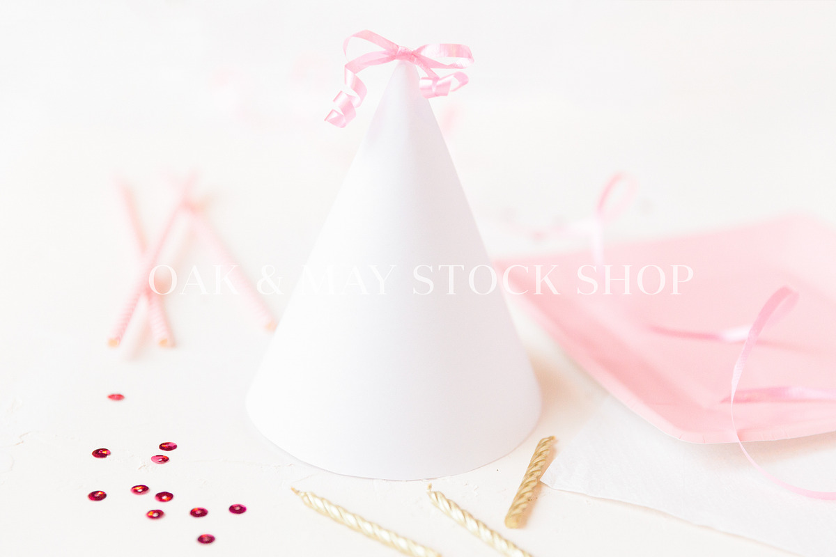 Download Girls Birthday Party Hat Mockup JPEG | Creative Product ...