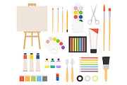 Painter art tools | Education Illustrations ~ Creative Market