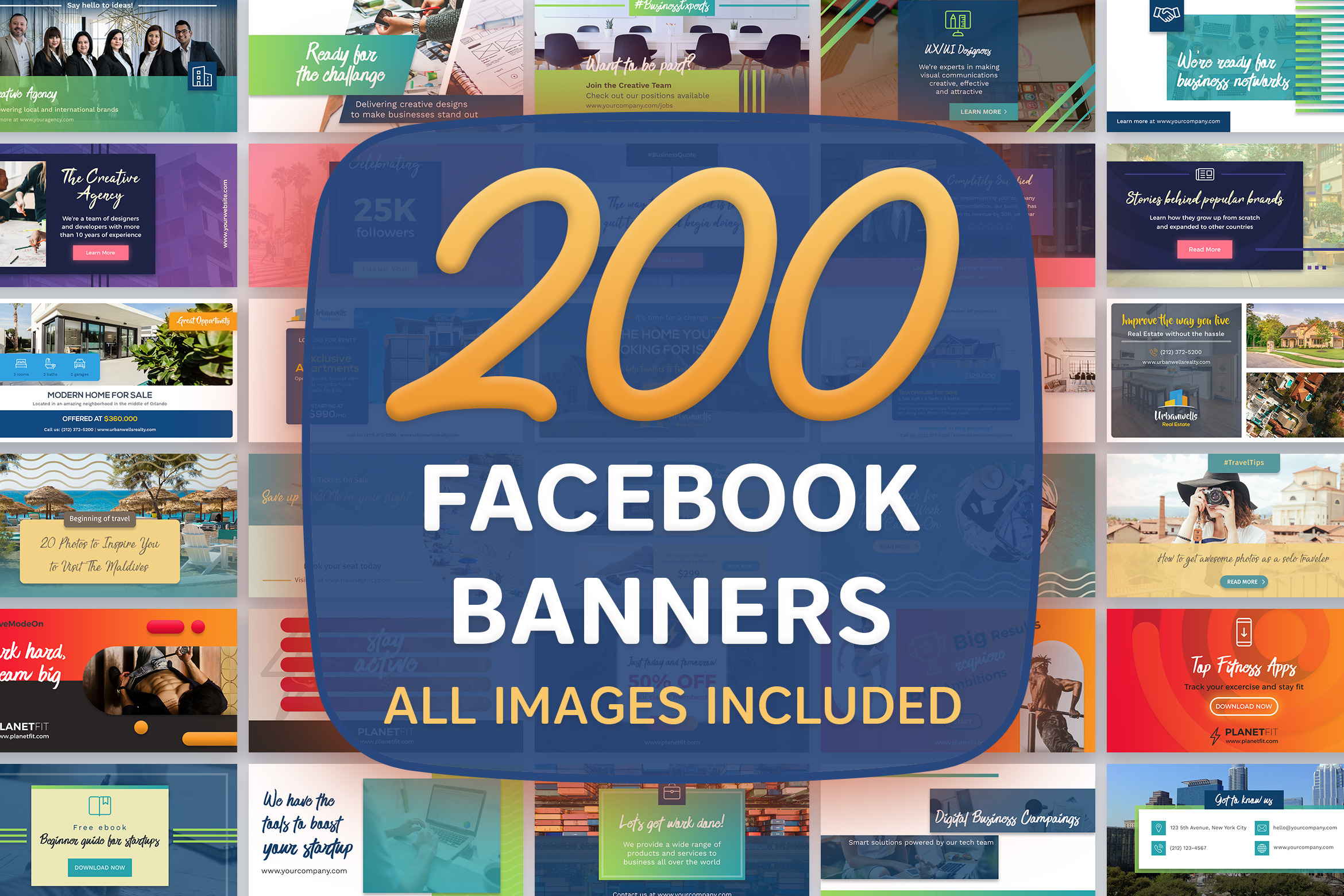 Facebook Banners Social Media Templates Creative Market