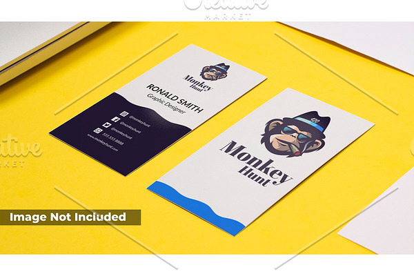 Download Business Card Mockup In Yellow 9 Creative Photoshop Templates Creative Market PSD Mockup Templates