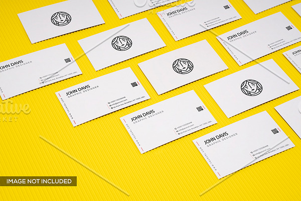 Download Business Card Mockup In Yellow 9 Creative Photoshop Templates Creative Market PSD Mockup Templates