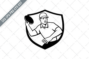 Disc Golf Player Throwing Svg Dxf Pre Designed Illustrator Graphics Creative Market