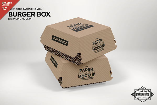 Download Burger Box Packaging Mockup | Creative Photoshop Templates ...