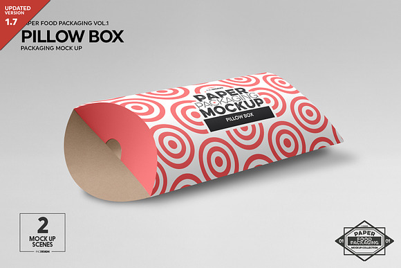 Download Pillow Box Packaging Mockup Creative Photoshop Templates Creative Market