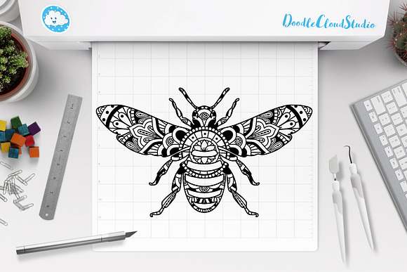 Download Mandala Bee Svg Cut Files