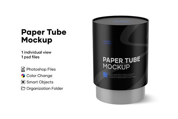 Download Paper Tube Mockup Creative Photoshop Templates Creative Market