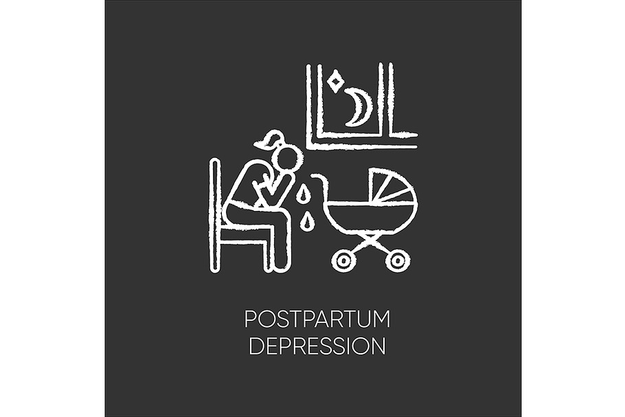 Postpartum depression color icon | Pre-Designed Photoshop Graphics ...