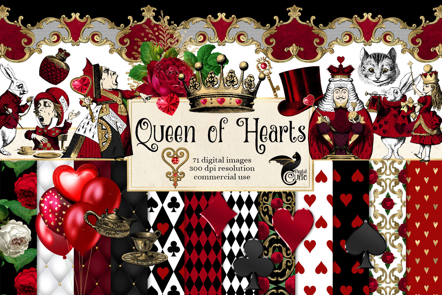 Queen of Hearts Illustrations Creative Market