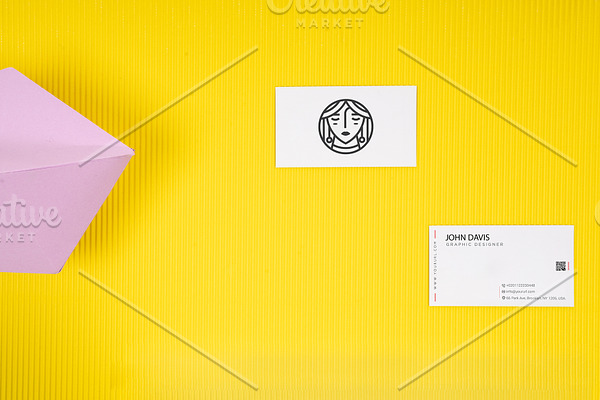 Download Business Card Mockup In Yellow 9 Creative Photoshop Templates Creative Market Yellowimages Mockups