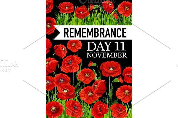 Remembrance Day poster | Pre-Designed Vector Graphics ~ Creative Market