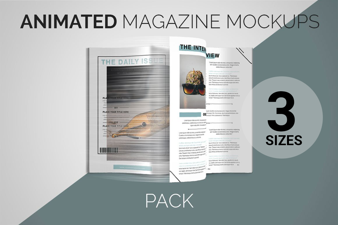 Download Animated Magazine Mockups Pack Creative Photoshop Templates Creative Market