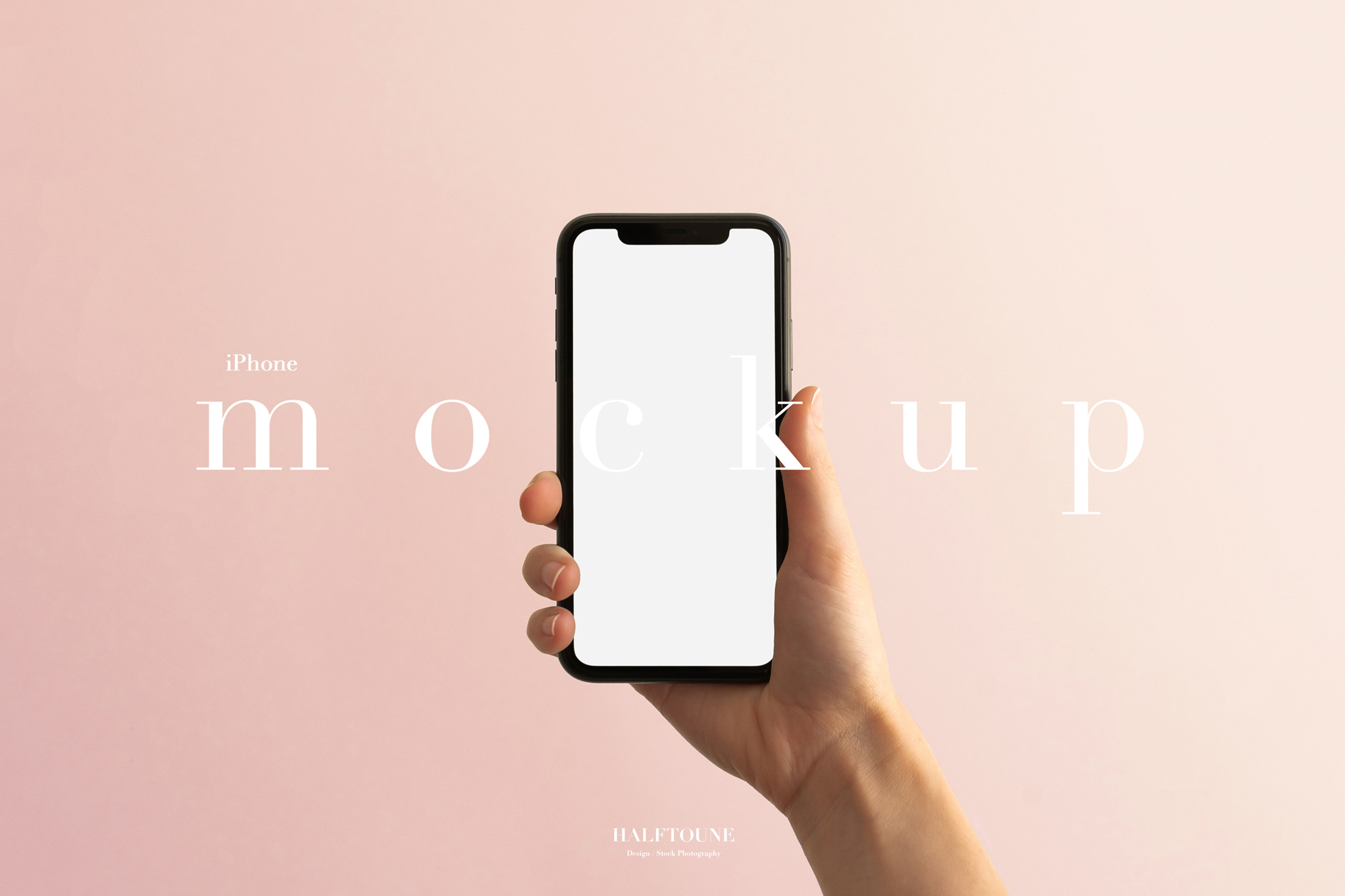 Download Peachy Pink Iphone 11 Mockup Creative Photoshop Templates Creative Market