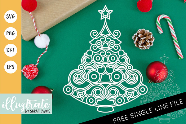 Download Christmas Tree Mandala Svg Cut File Pre Designed Vector Graphics Creative Market PSD Mockup Templates