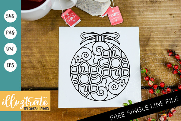 Download Christmas Bauble Mandala Svg File Pre Designed Vector Graphics Creative Market PSD Mockup Templates