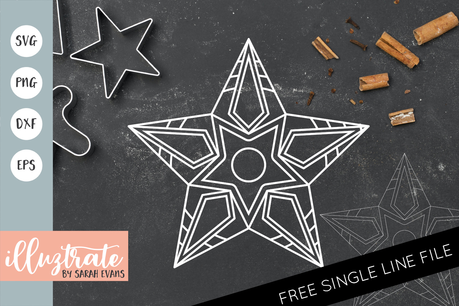 Download Christmas Star Mandala Svg Cut File Pre Designed Vector Graphics Creative Market