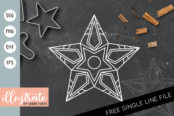 Download Christmas Star Mandala Svg Cut File Pre Designed Vector Graphics Creative Market 3D SVG Files Ideas | SVG, Paper Crafts, SVG File