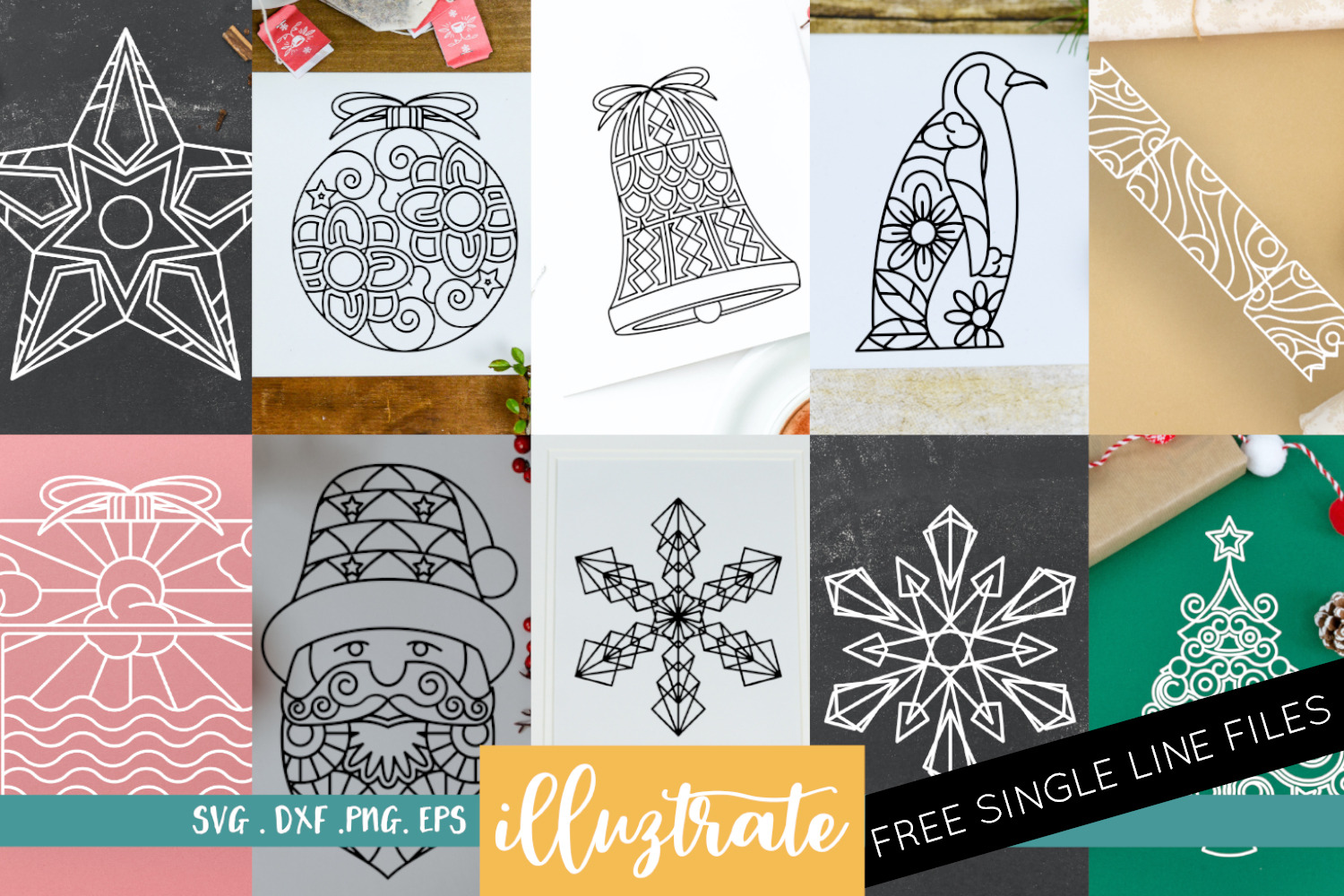 Christmas Mandala Bundle Svg Files Pre Designed Vector Graphics Creative Market