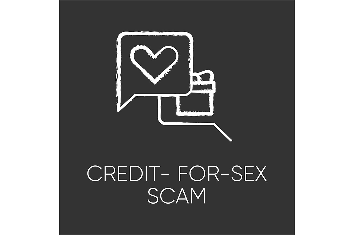 Credit For Sex Scam Chalk Icon Outline Icons ~ Creative Market 8474