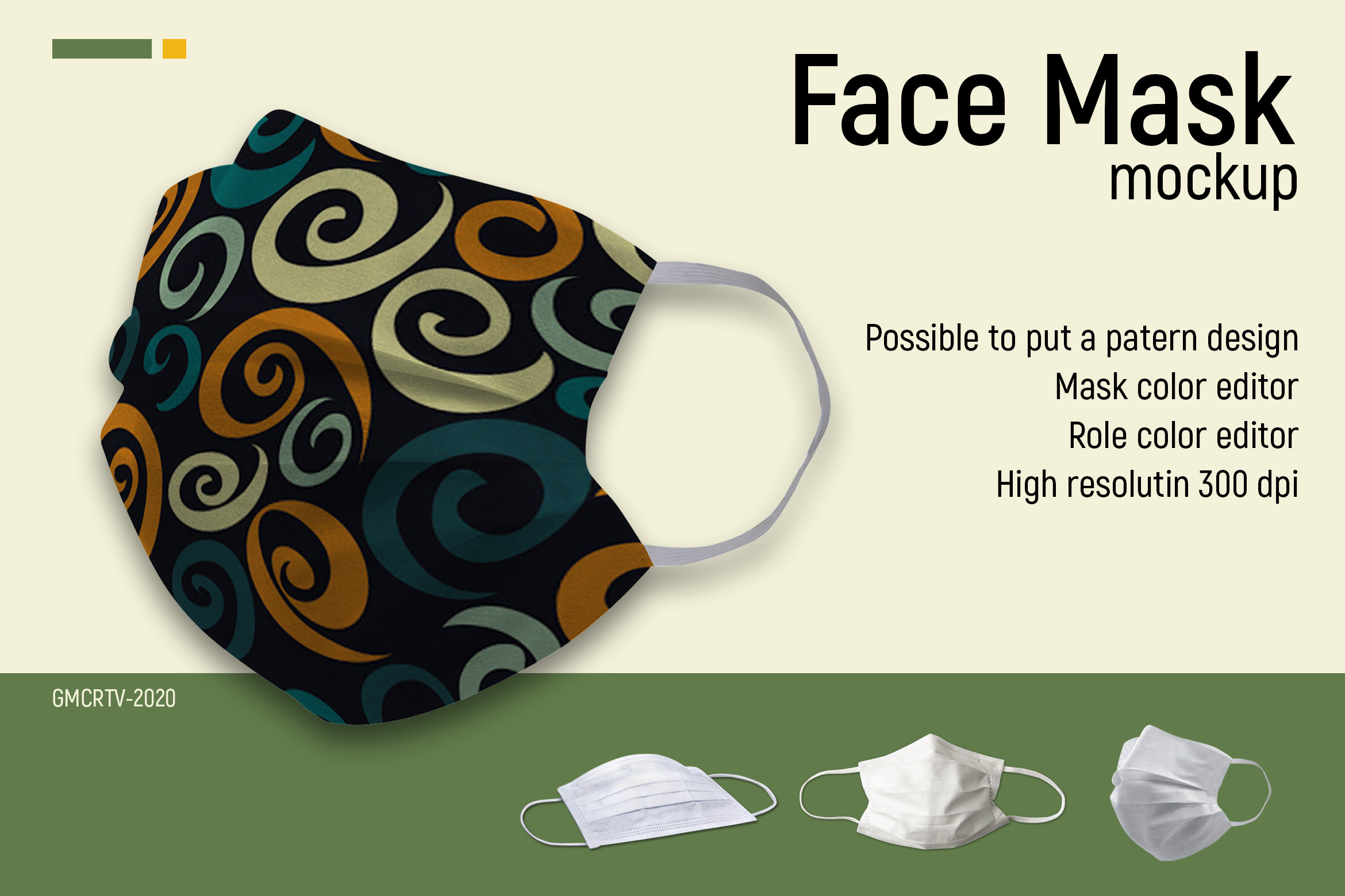 Download Face Mask Mockup Vr2 | Creative Photoshop Templates ...