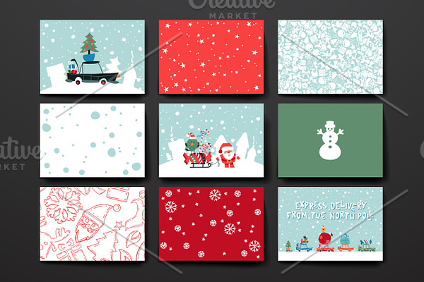 Merry Christmas Card Template | Creative Illustrator Templates ...