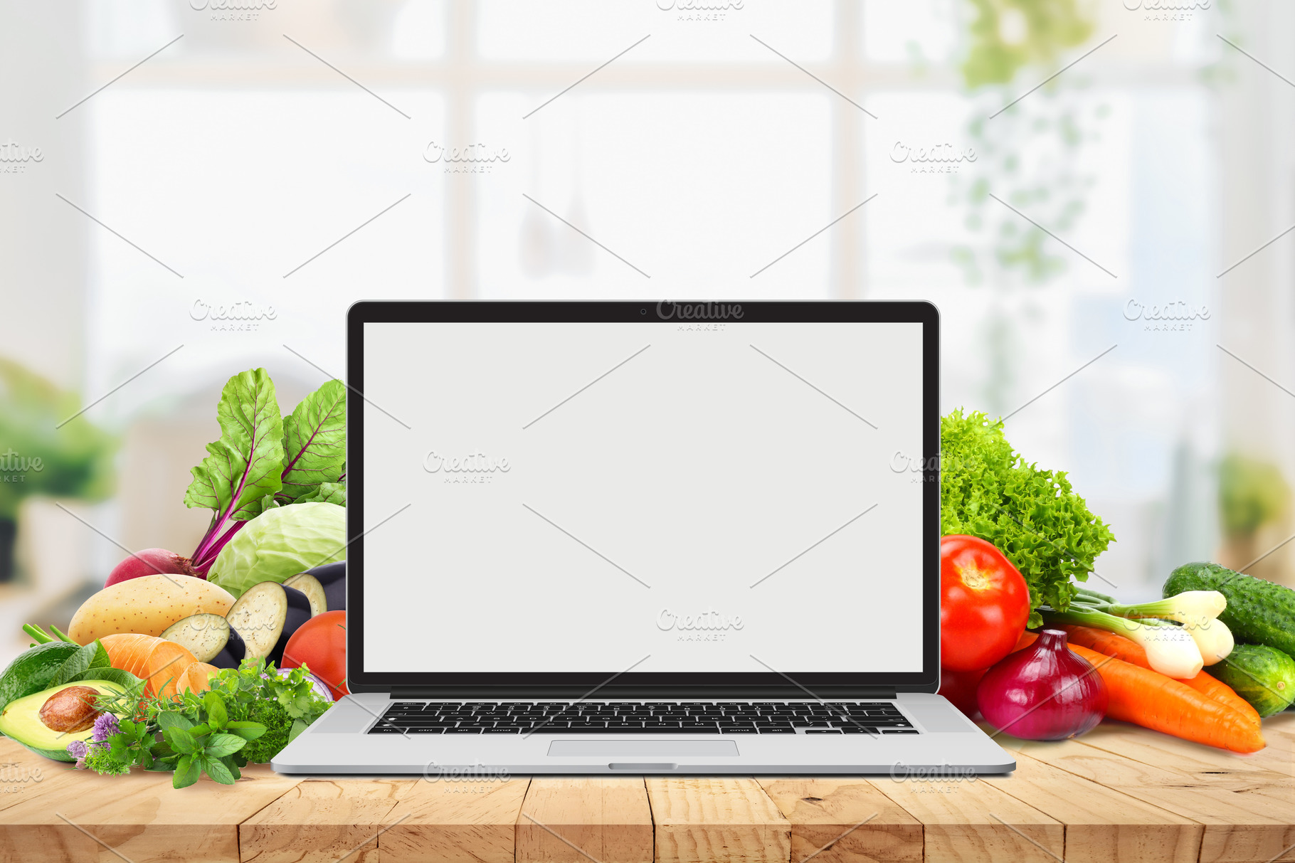 Download Laptop Computer Vegetables Mockup High Quality Technology Stock Photos Creative Market