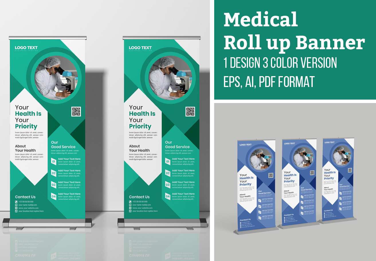 Creative Roll Up Banner Design Creative Illustrator Templates Creative Market