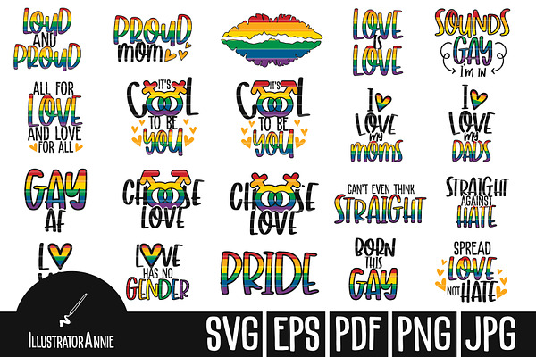 Download Gay Pride Svg Bundle Pre Designed Vector Graphics Creative Market PSD Mockup Templates