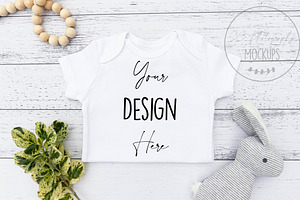 Download Baby Vest Bodysuit Mockup Creative Photoshop Templates Creative Market