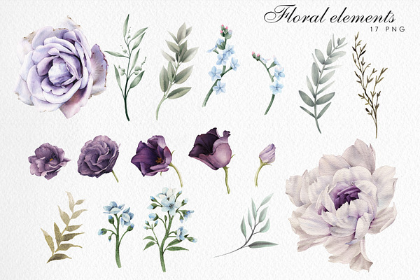 Elegant flowers (PNG) | Pre-Designed Photoshop Graphics ~ Creative Market