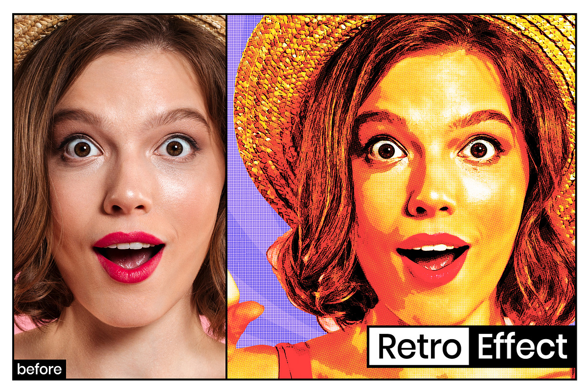 Retro Poster Effect | Unique Photoshop Add-Ons ~ Creative Market