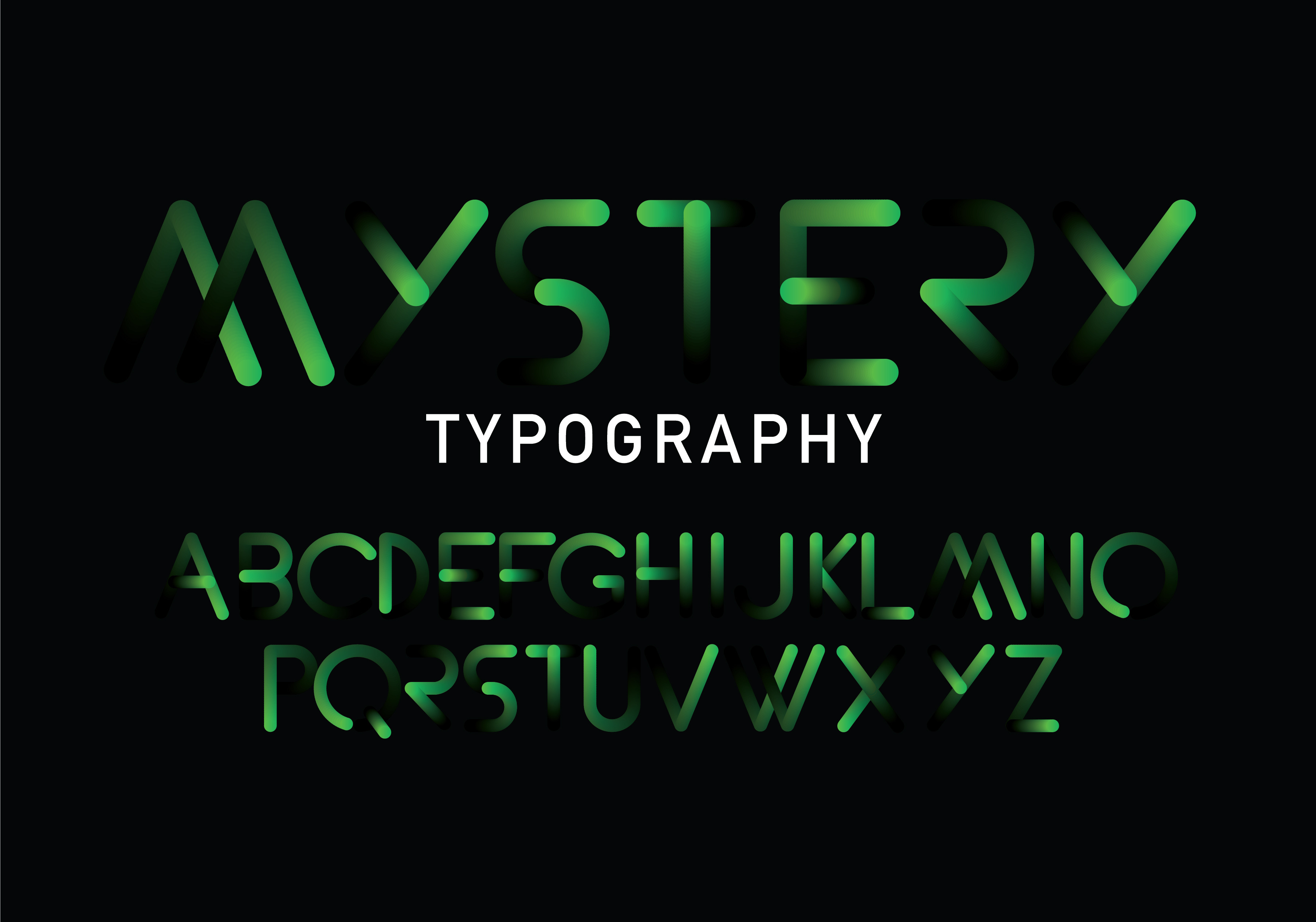 Mystery typography design vector | Pre-Designed Vector Graphics