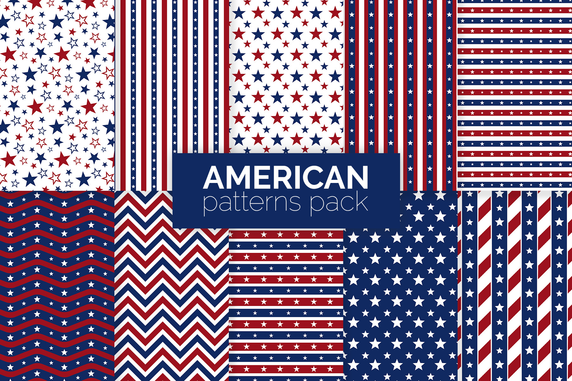 American Patterns Pack PreDesigned Illustrator Graphics Creative