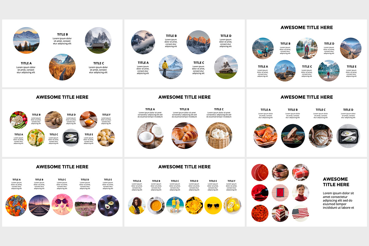 Circles - Animated Slides! | Creative Keynote Templates ~ Creative Market